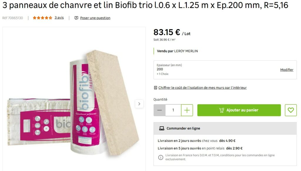 Le meilleur isolant pour un van aménagé, des panneaux de biofib trio